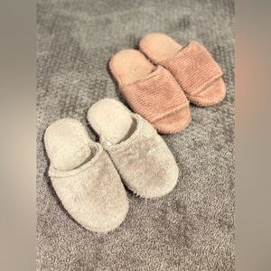 Bundle 2 pairs Parachute home Terry plush slippers- 100% Turkish cotton - S, L